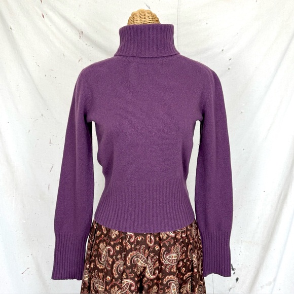 Max Mara Vintage Turtleneck Sweater Beautiful plum - Picture 1 of 4